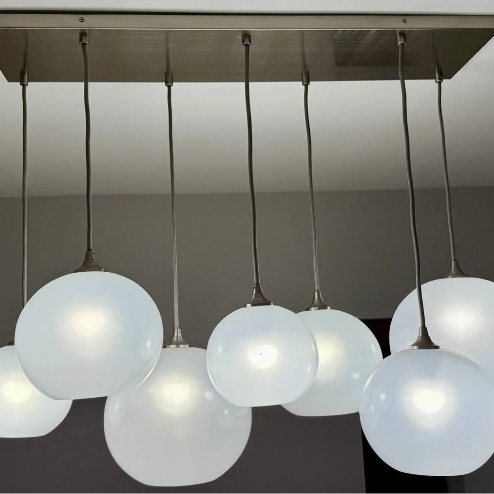 West Elm Contemporary Ceiling Light with White Spheres